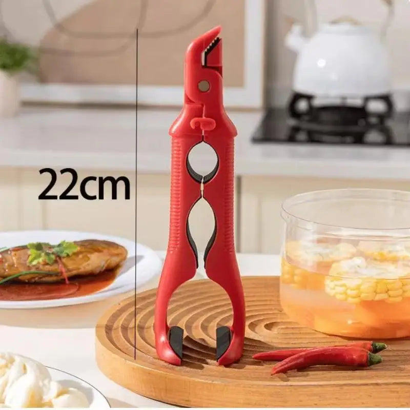 Anti-scald Clip Silicone Kitchen Anti Scald Plate Bowl Dish Pot Qme Red