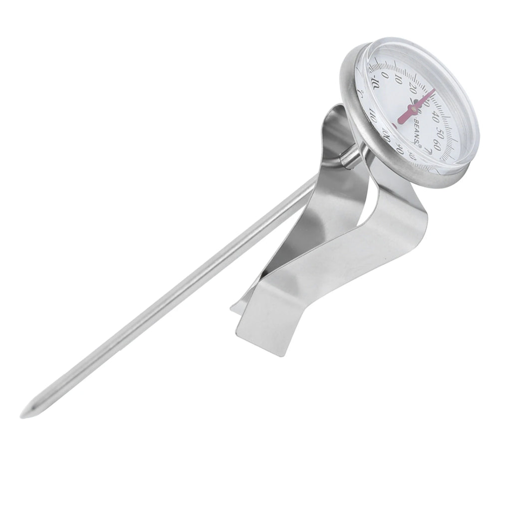Adjustable Hanging Cooking Thermometer Stainless Steel Temperature Gauge with Clip for Coffee Milk Foaming Kitchen BBQ Tool Qme