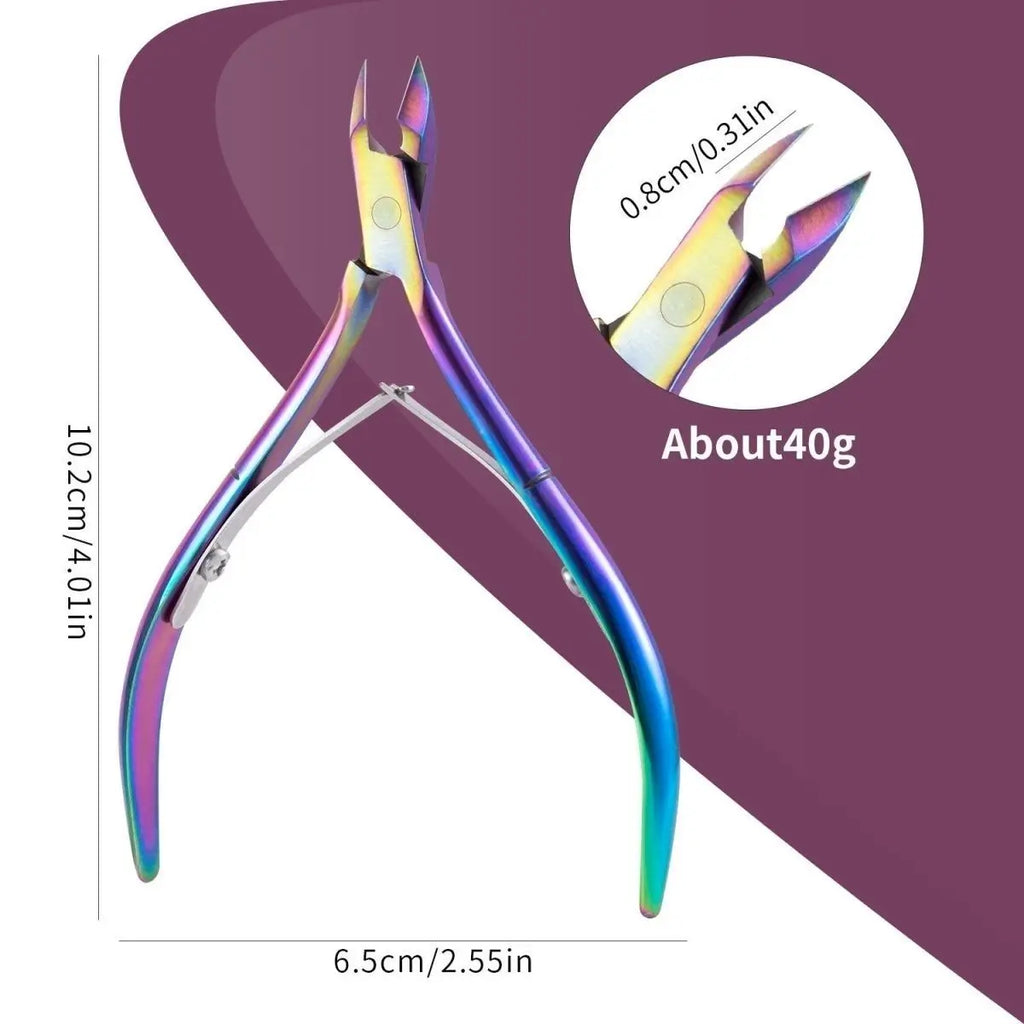 Colorful Nail Cuticle Nipper Clipper Scissor Plier Dead Skin Remover Qme