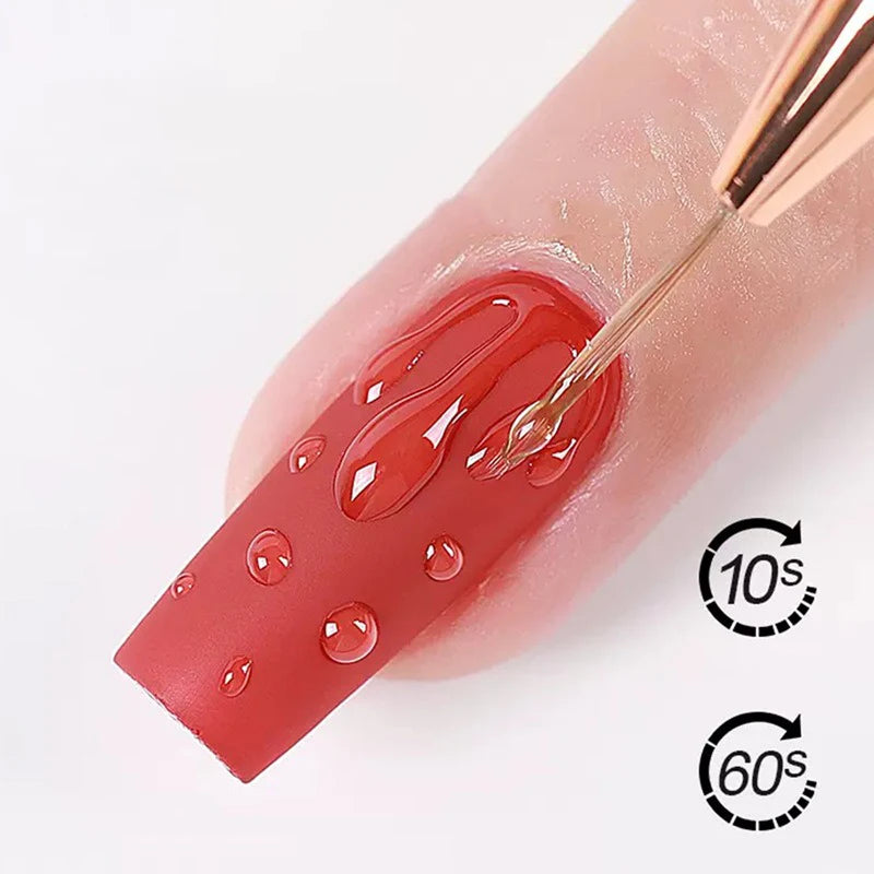 8ml Aqua Drop Sculpting Gel, No Wipe Water Beading 3D Nail Art Gel, UV LED Curable High Gloss Transparent Modeling Nail Gel Qme