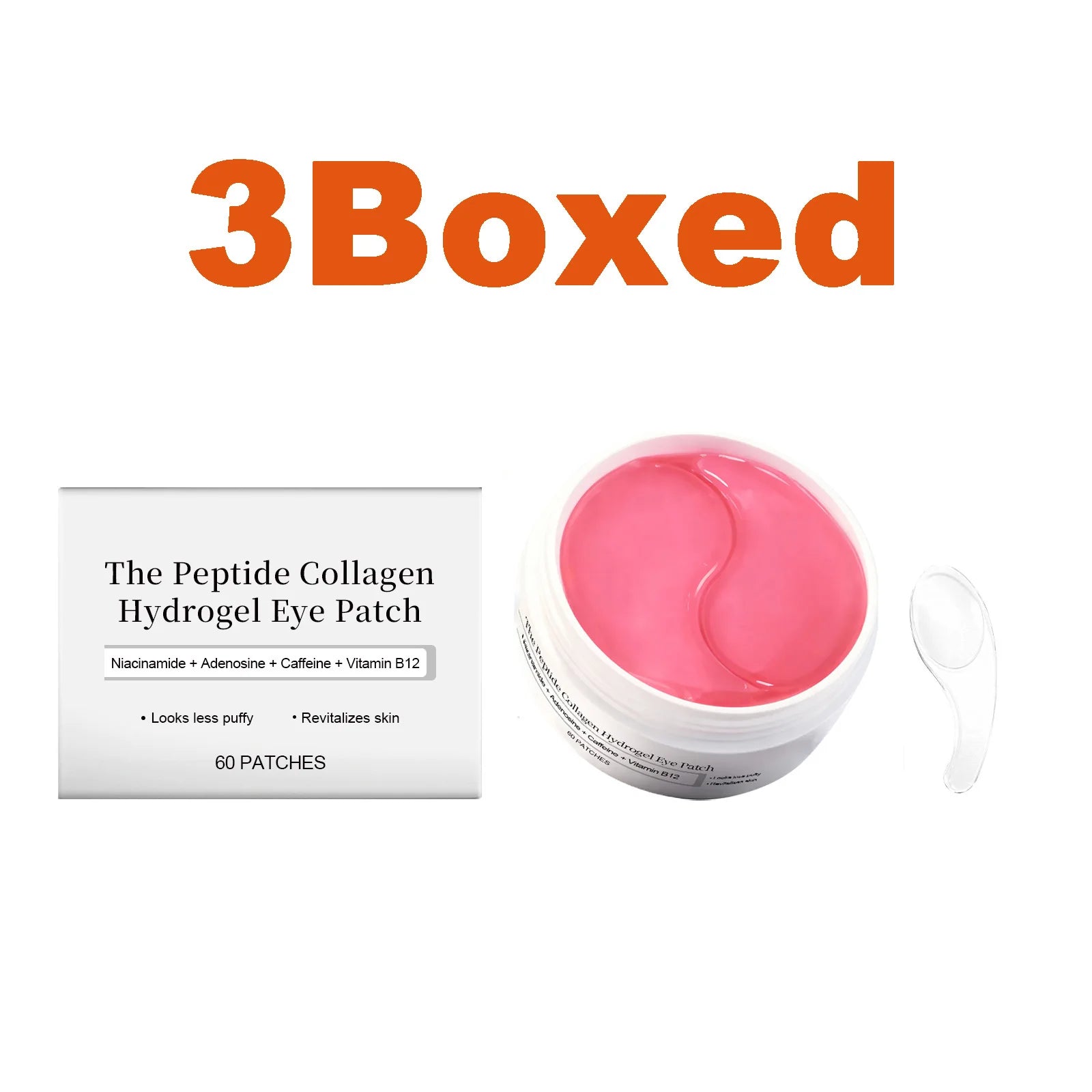 Peptide Collagen Hydrogel Eye Patch Reduce Wrinkles Dark Circles With Copper Peptide Niacinamide Firming Hydrating Gel Eye Pads Qme 3 x 60patches