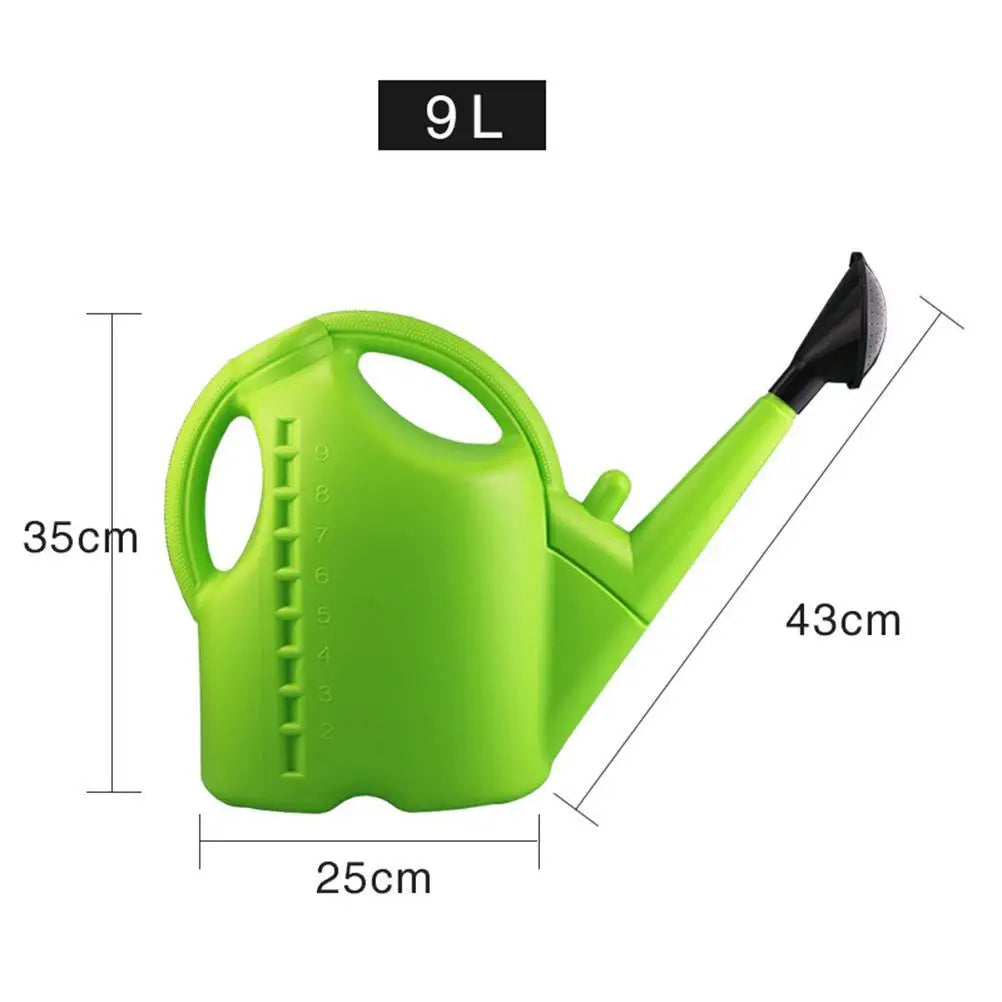 9L Plastic Watering Can 2 in 1 Large Capacity Garden Watering Pot with Adjustable Spout for Indoor Outdoor Plants Flowers Qme