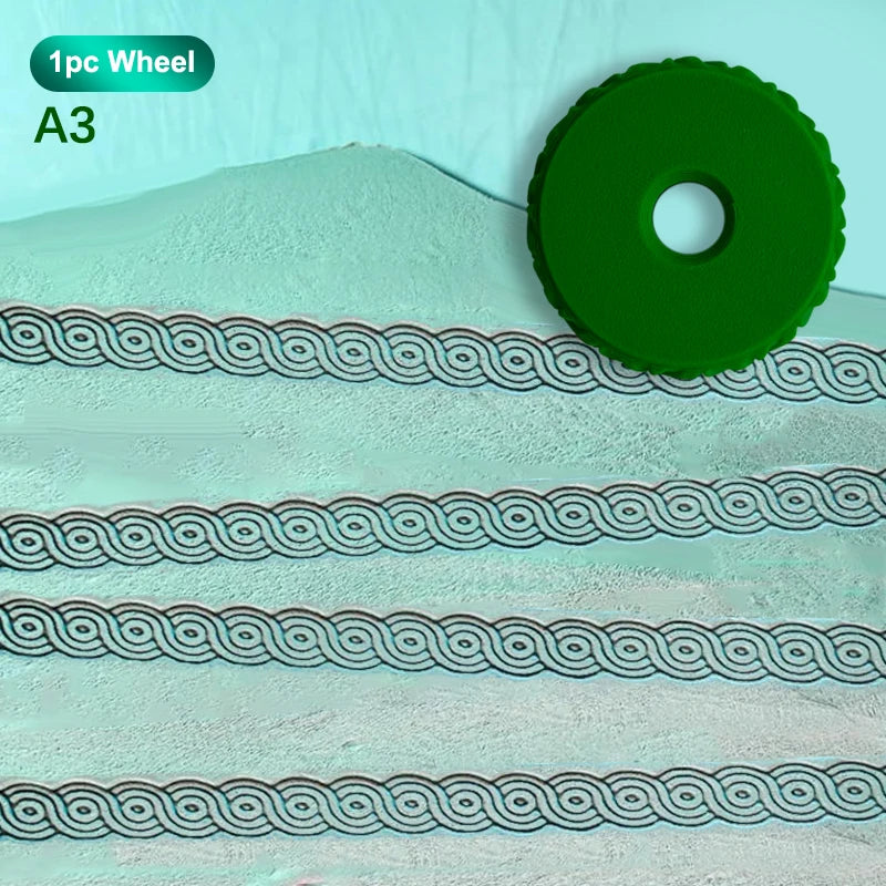 Clay Stamp Roller Ceramic Texture Wheel Geometric Flower Patterns DIY Clay Tools Body Painting Stamps Durable Art Decor Qme A3