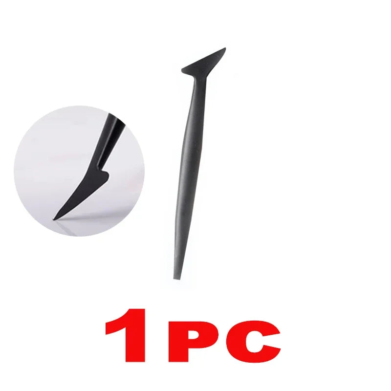 Car Micro Squeegee Curves Slot Tint Tool Set Car Stickers Wrap Vinyl Tools Auto Wrapping Film Installing Scraper Gasket Squeegee Qme Black 1PC