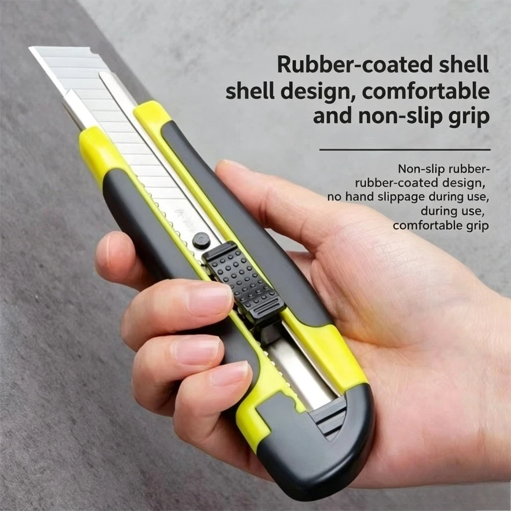 Practical Knife | Ultra Sharp Blade With Anti Slip Rubber Handle | Leather, Rubber, And Cardboard Box Specific Cutting Knife Qme