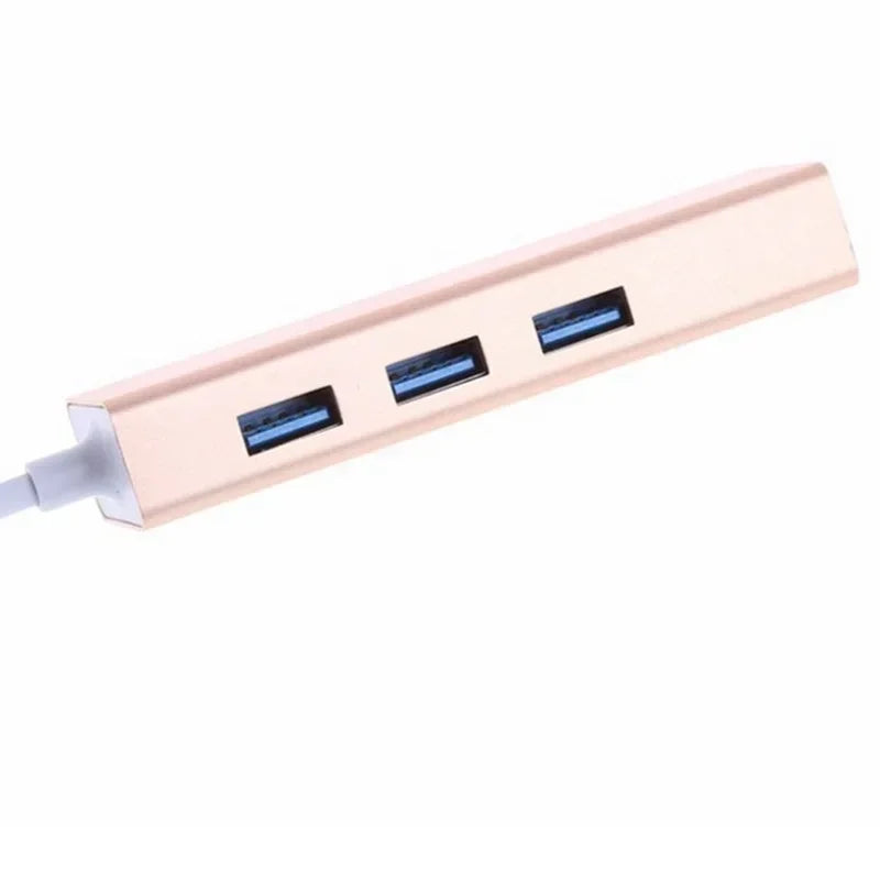 Gigabit Ethernet RJ45 LAN Network Card Adapter, Type-C to USB 3.0/3.1 Hub for MacBook Windows 7/8/10 Qme