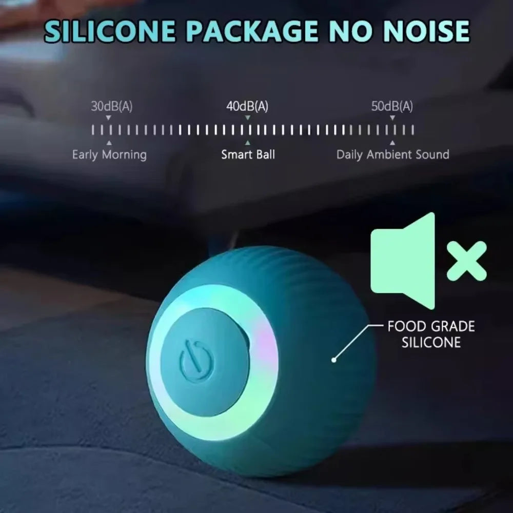 Cat Toys Pet Toy Supplies Accessories for Cats Spinning Ball Electric Interactive USB Charging Cat Ball Products Home Garden Qme