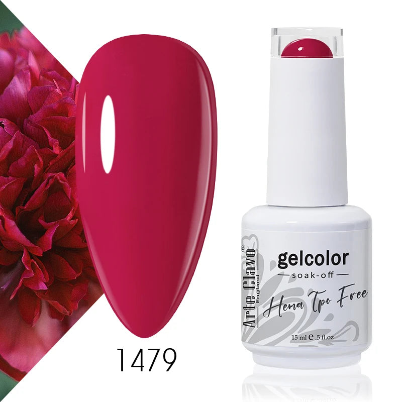 Arte Clavo Colourful Gel Nail Polish Art Varnishes Macaron Semi Qme 1479