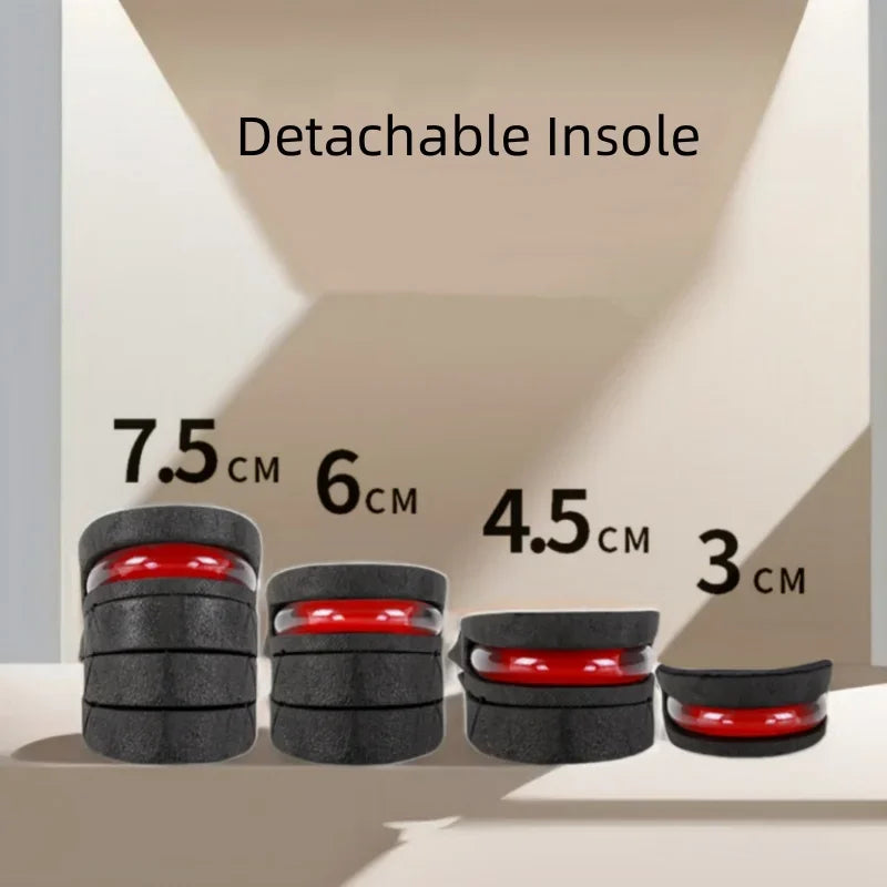 Height Increase Insoles for Men Women Heel Shoe Lift Insert Air Cushion Heightening Insoles Adjustable Shock Absorbing Foot Pad Qme