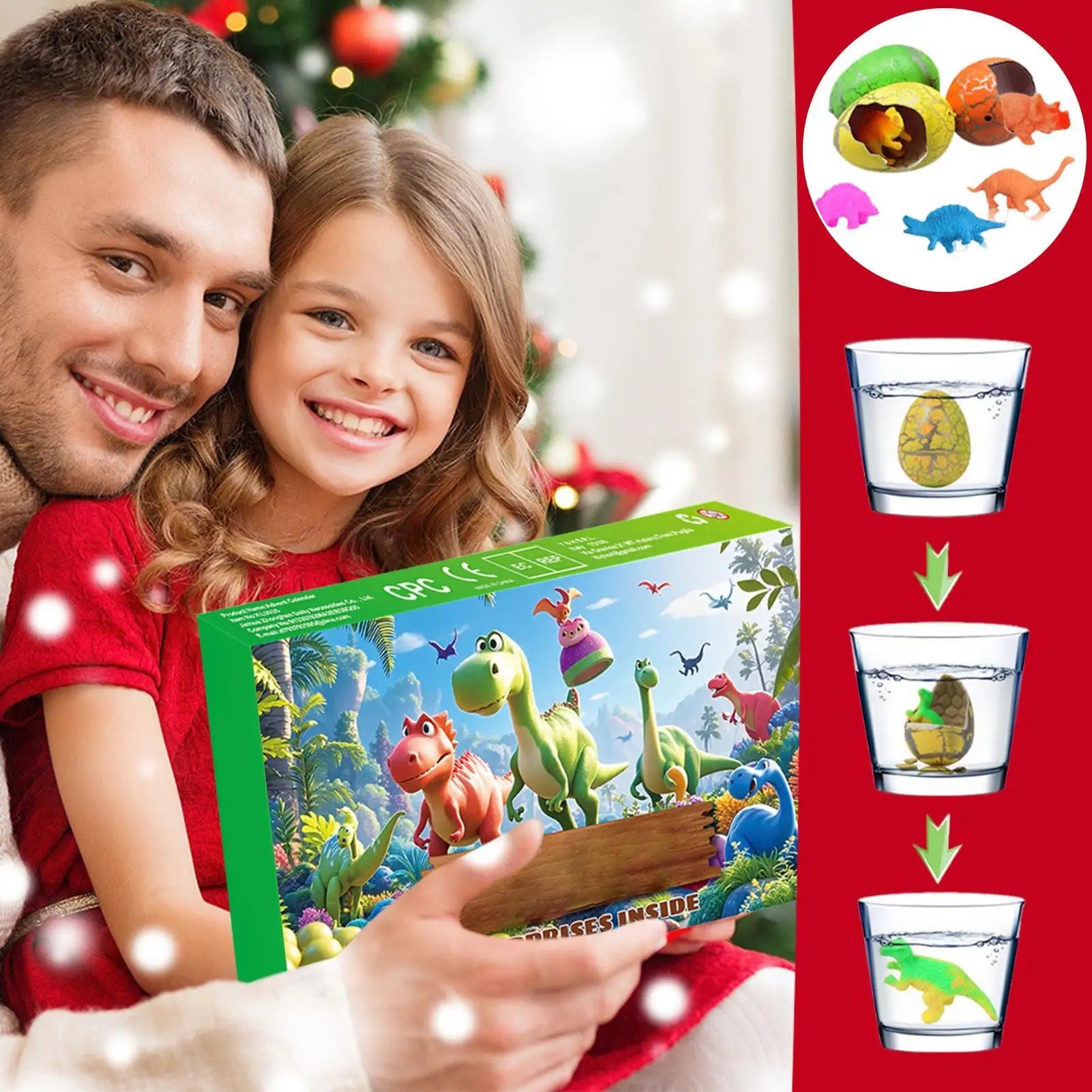 Dinosaur Countdown Calendar 24 Days Vacation Calendars Animal Toys Qme