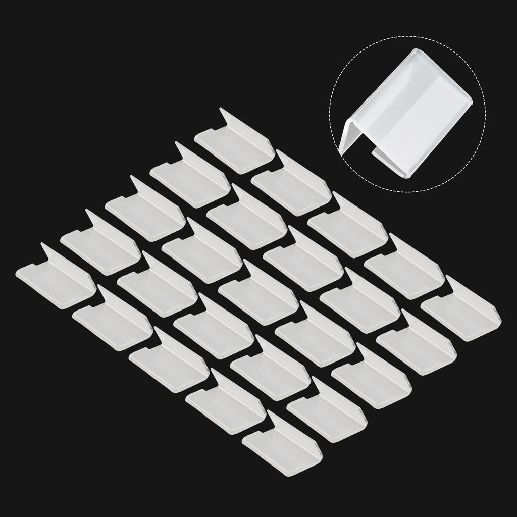 25 Pcs Sign Transparent Acrylic Display Holder Price Card Tag Label Set Counter-Top Stand 20*40mm Shop Shelves And Support Qme