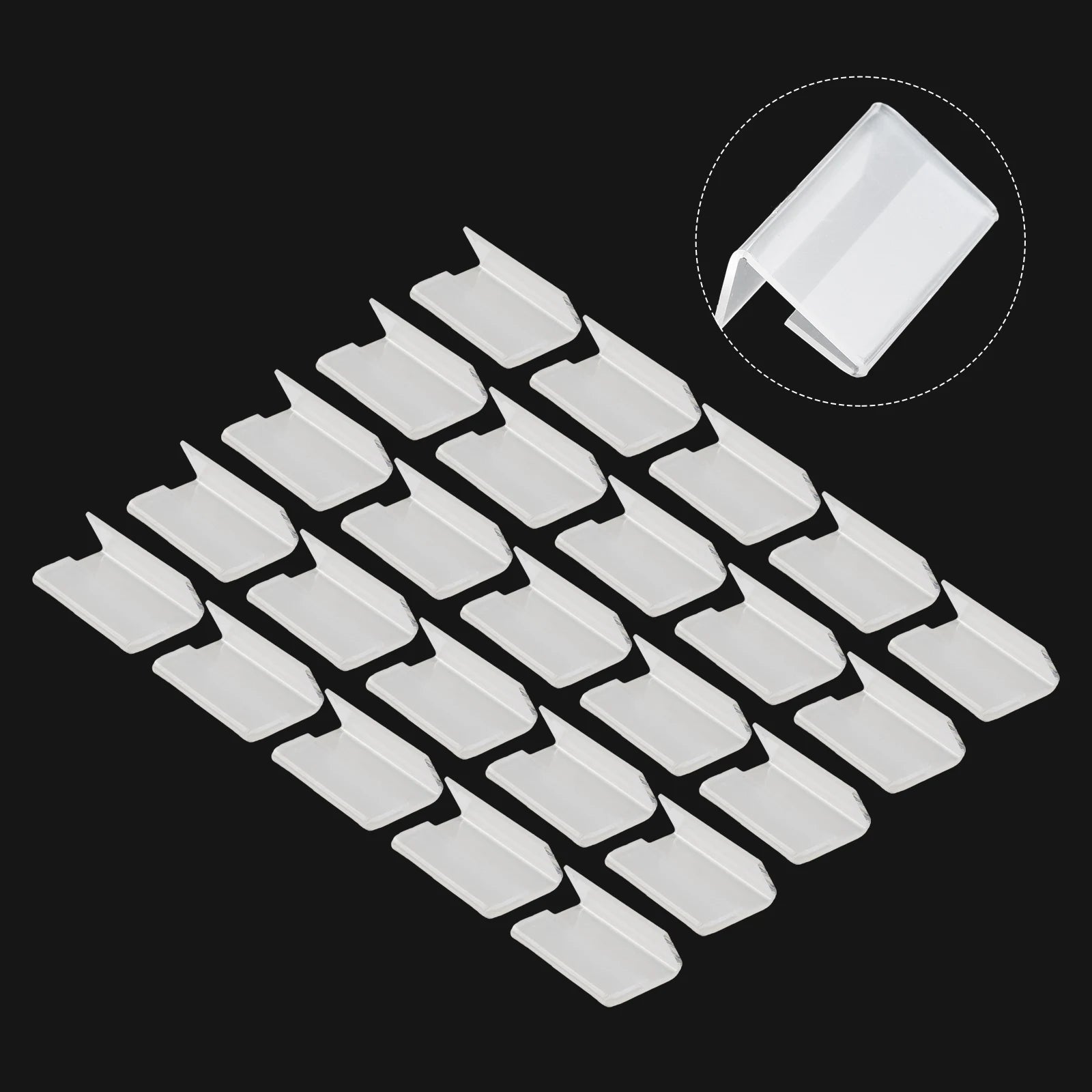 25 Pcs Sign Transparent Acrylic Display Holder Price Card Tag Label Set Counter-Top Stand 20*40mm Shop Shelves And Support Qme