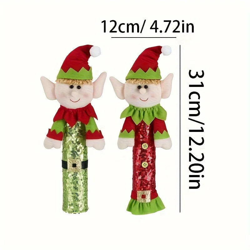 1 pair of Christmas home elf style refrigerator decorations, gloves Qme