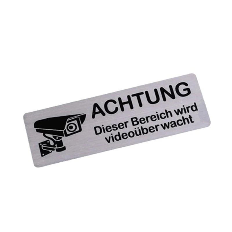 Aluminum Watch Video Surveillance Warning Sign Private Camera Qme