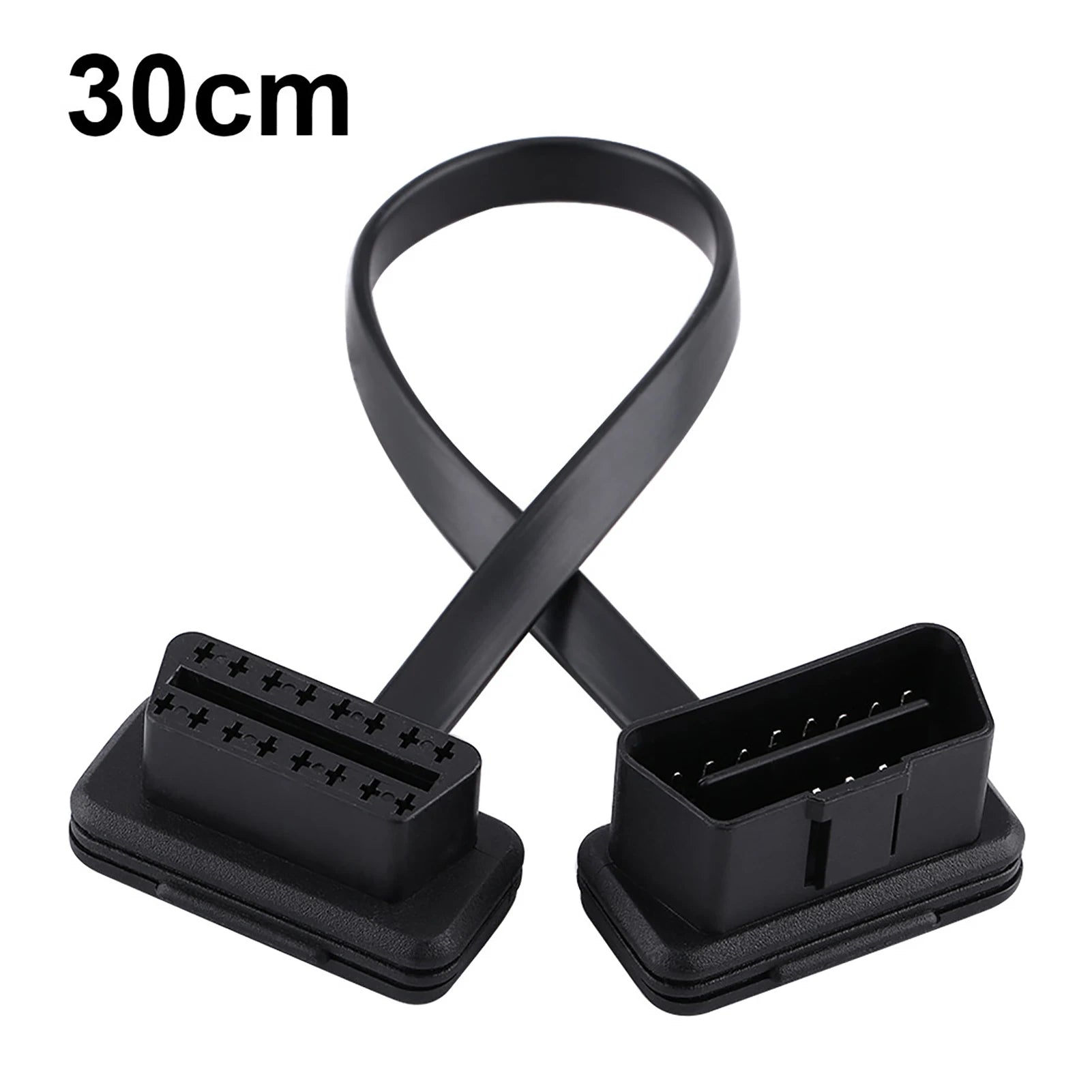 Diagnostic Extension Adapter Car Auto 16 Pin Male to Female OBD Extension Cable Diagnostic Adapter 16 Pin Male to Female Cable Qme 30CM