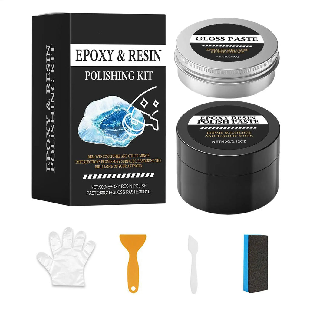 Epoxy Resin Polishing Kit Restore Luster Creamy Paste Removes Scratches Acrylic Polishing Kit for Beginners Qme