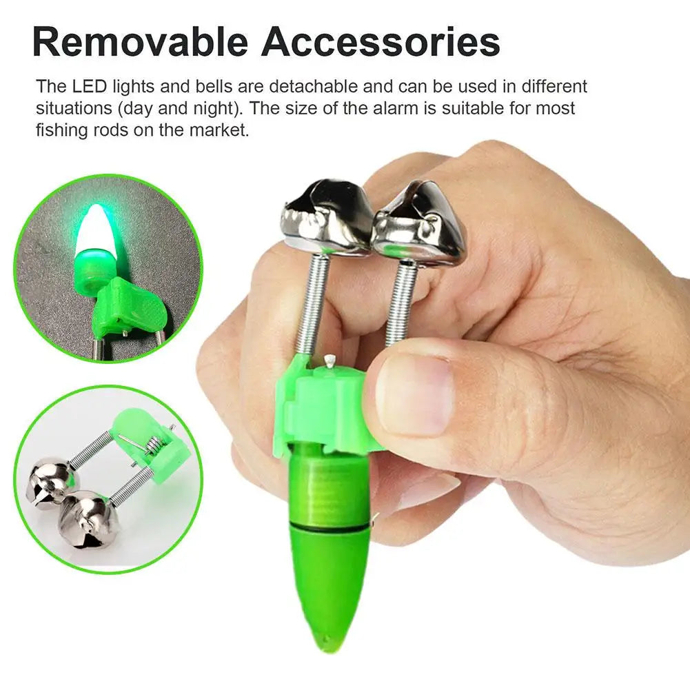NEW 10PCS Fish Bite Alarm Twin Spiral Bells Fishing Indicator Bait Alarm Outdoor Night Fishing Alarm Bell Fishing Equipment Qme