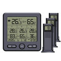 Weather Station Wireless Indoor Outdoor Thermometer Digital Qme Black