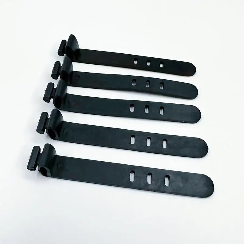 Silicone Cable Organizer Adjustable Wire Binding Bobbin Winders Data Qme black 20pcs