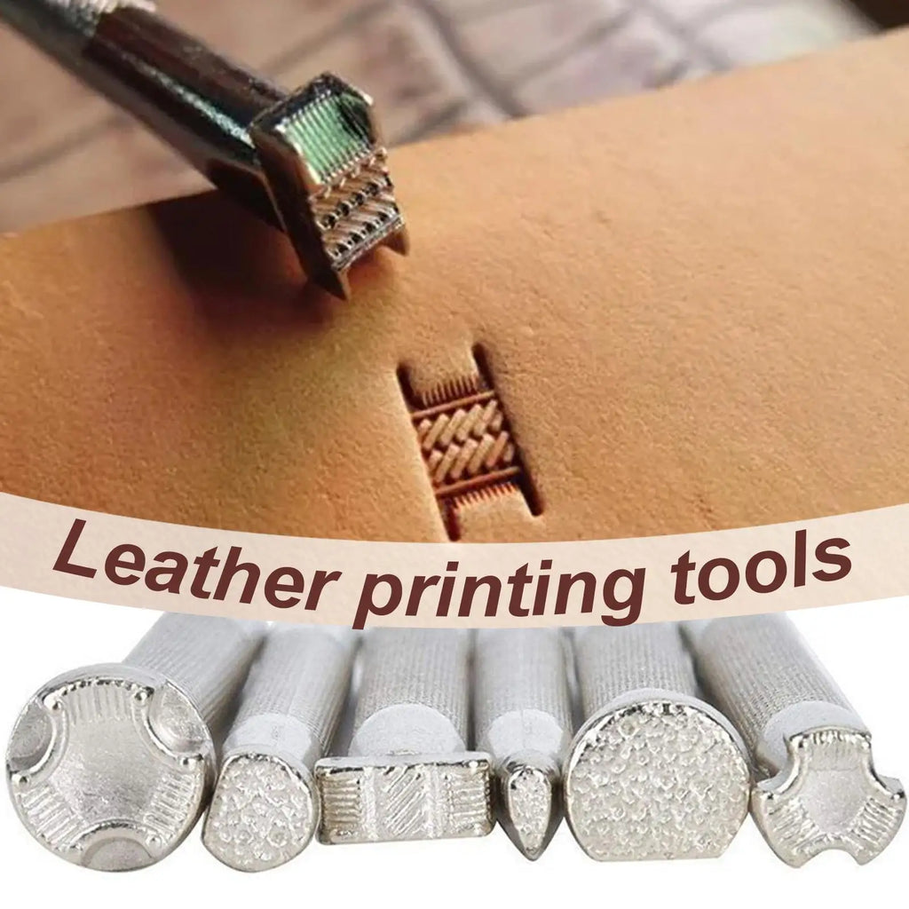 Leather Stamping Tools Embosser Stamp Punch 6 Leatherworking Saddle Qme