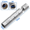 Spark Plug Socket Wrench Adapter 14mm16mm Set Universal Joint with Magnetic Flexible Socket Thin Wall 3/8" Drive Car Repair Tool Qme 14mm