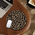 1 Leopard Print Animal Cartoon Mouse Pad Circular Office Desk Anti Qme BROWN
