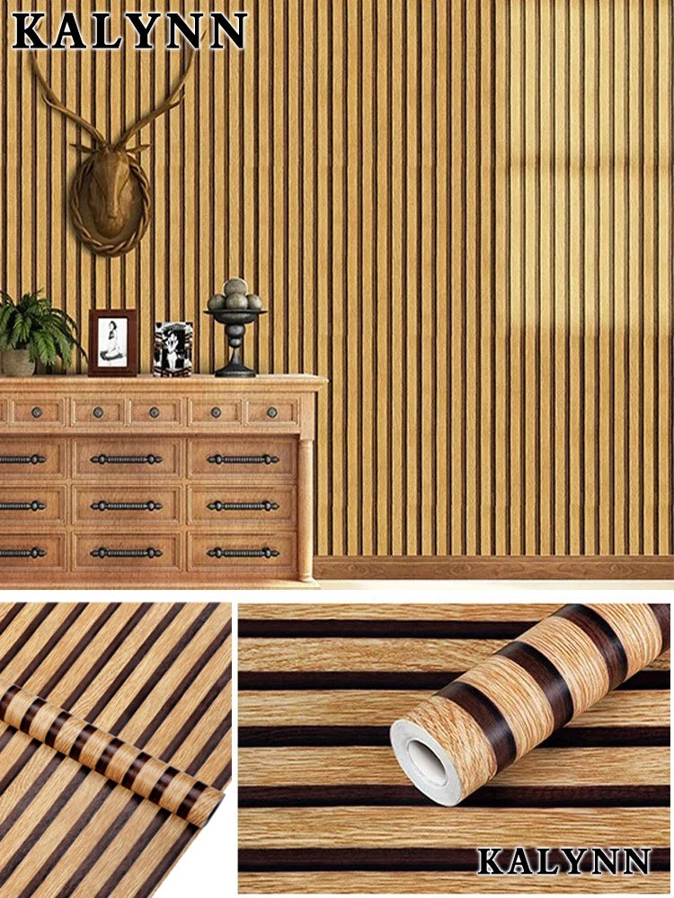 Wood Grating Wallpaper Self-adhesive Removable Peel Stick Wall Paper Qme 1003A 1 1mx45cm(39.3x7.8in)