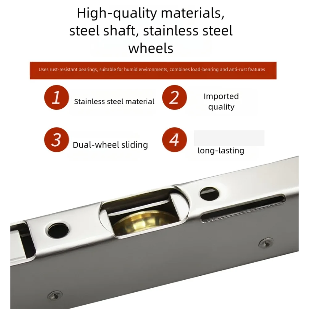 Door Window Pulley Sliding Roller Stainless Steel Balcony Mute Qme