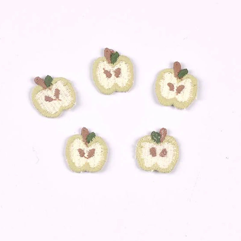 15pcs 18.5x20mm Assorted Color Mini Apple Appliques Cute Sewing Decoration for DIY Clothes Hair Accessories No Glue cp3855 Qme 18.5x20mm-2
