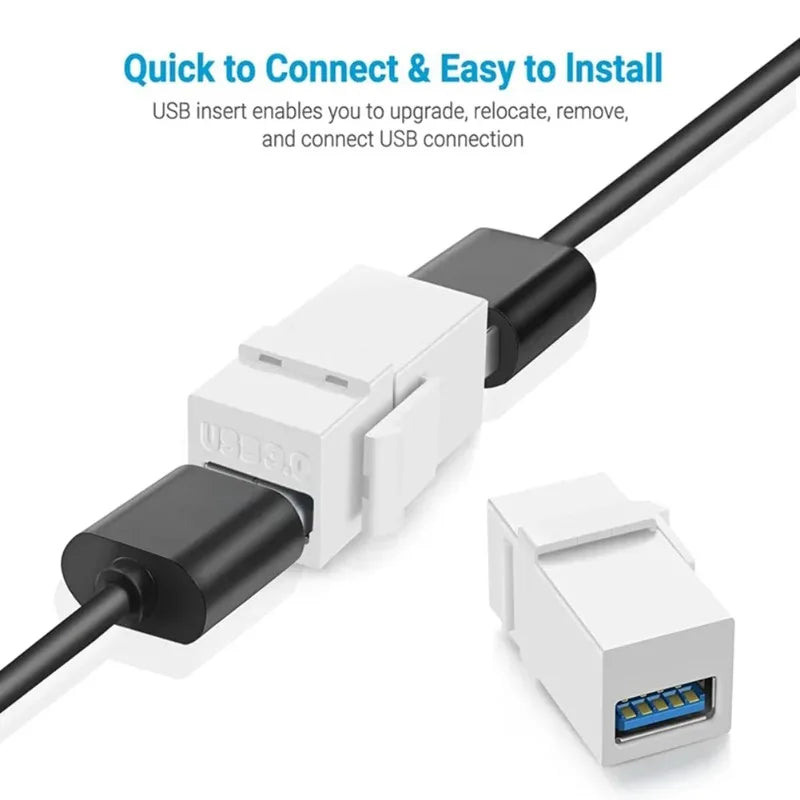 5pcs USB 3.0 Female to Female Module Adapter High-Speed Cable Extender Connector for Network Panel Qme