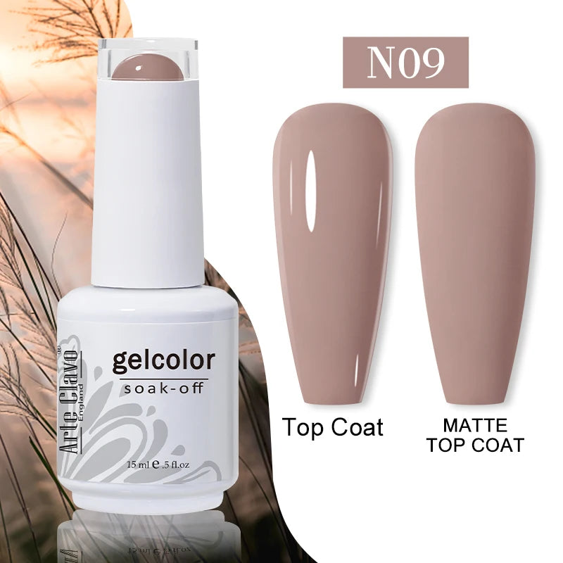 Arte Clavo Gel Nail Polishes Pink Nude Hybrid Lak Manicure