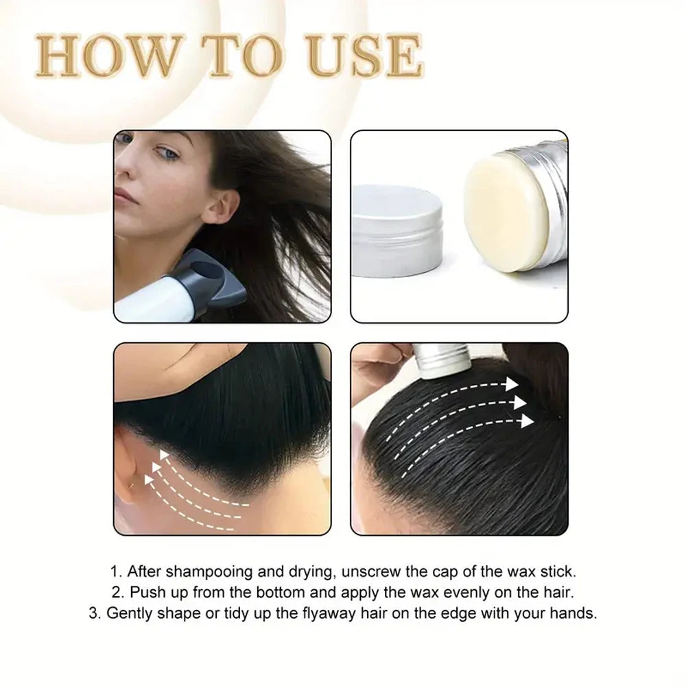 Hair Wax Stick Wig Professional Hair Wax Stick Gel Cream Non-greasy style hair wax stick, broken hair artifact Qme