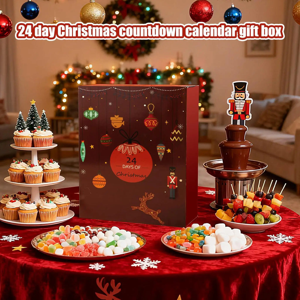 Holiday Countdown Calendar 24 Days Refillable Collectible Supports Qme