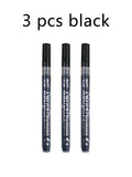 3/5Pcs/set Acrylic Markers Paint Pen Black for Rock Painting, Stone, Ceramic,Tire, Metal, Canvas Extra-fine Tip Qme 3 black