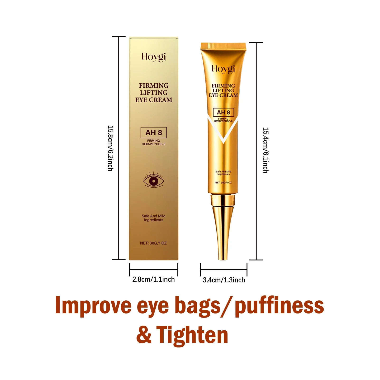Eye Cream Care Firming Anti-Wrinkle Retinol Under Eye Lightening Dark Circles Eye Bags Removal Anti Puffiness Anti-Aging Qme Anti Puffiness