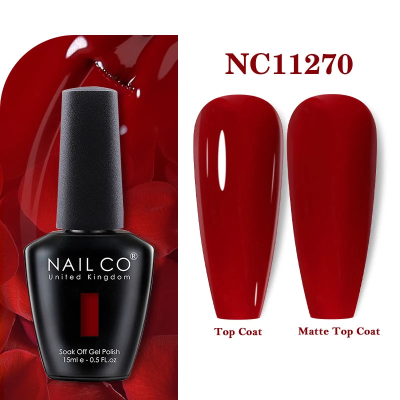 NAILCO Rubber Base Gel Polish Milky Pink Jelly White Beige 6Colors