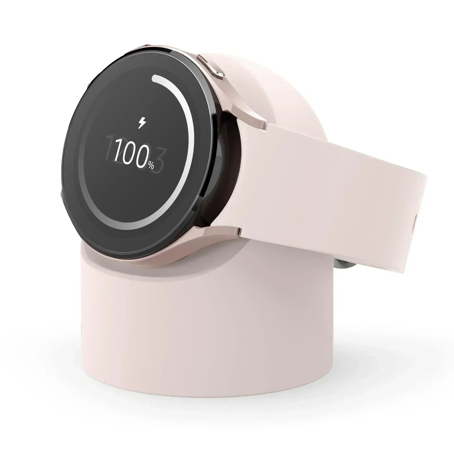 Compatible with Samsung Galaxy Watch 7 6 5 Charger Stand 40 44 46mm Galaxy Watch 5Pro Charger silicone Stand Charging base Qme Pink