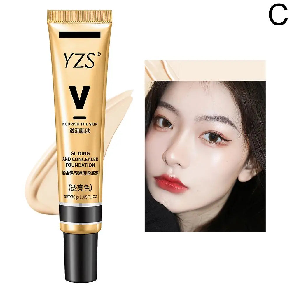 Natural Foundation Primer Concealer Waterproof Longwear Full Coverage Qme 03 Bright white