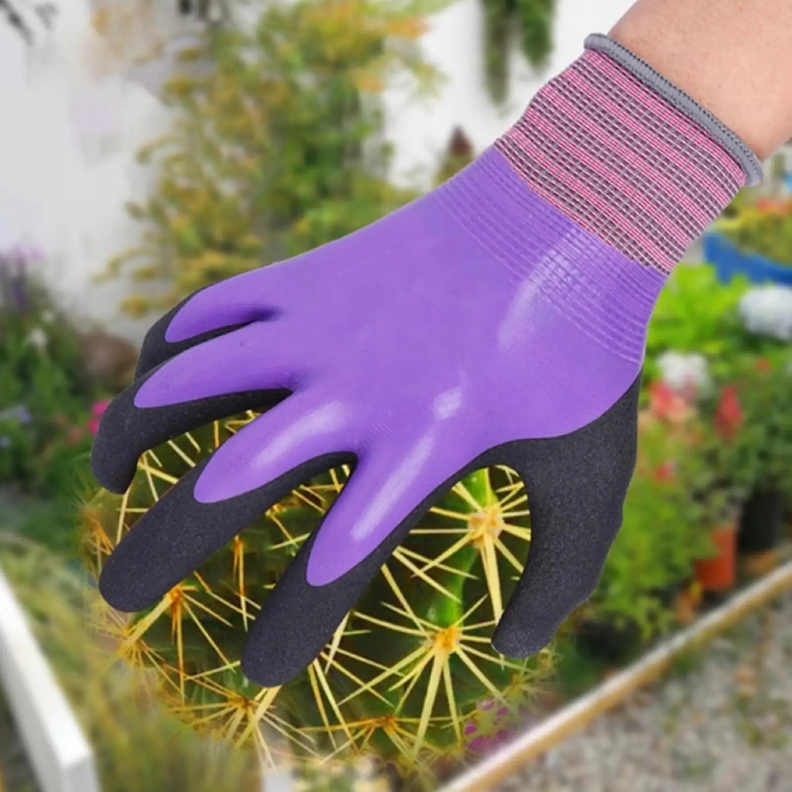 Latex Gloves protective work gloves Safety Work Gloves for Women Work Cleaning Kitchen Cooking Gardening Oven Seafood Qme