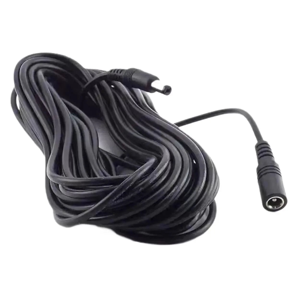 DC12V 2A Power Extension Cable 5.5x2.1mm for Projector Camera Router 0.5mm² Qme 10M BLACK