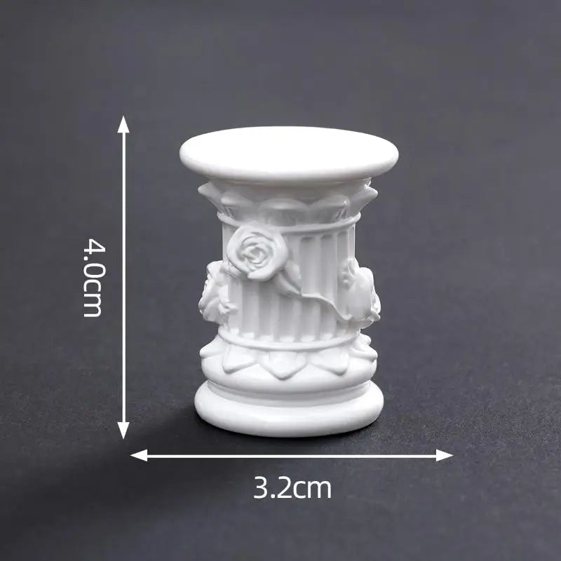 Roman Pillar Greek Column Statue Pedestal Candlestick Stand Figurine Sculpture Indoor Home Dinning Room Garden Scenery Decor Qme A3
