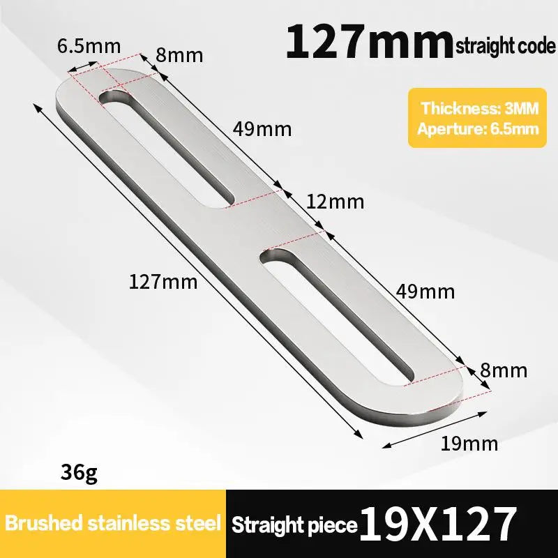 Stainless Steel Straight Angle Bracket Black Silver Thickened 180 Qme A9