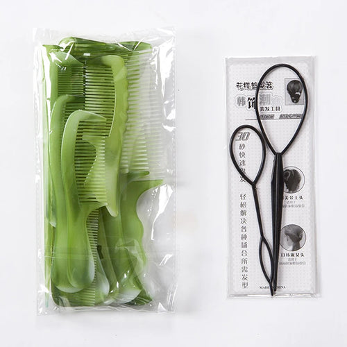 Green Hair Combs Women Men Coarse Fine Dressing Styling Tools Qme