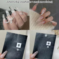 2 Sheets Nail Art Airbrush Stencils Nails Snowflakes Hollow Reusable Qme Default Title