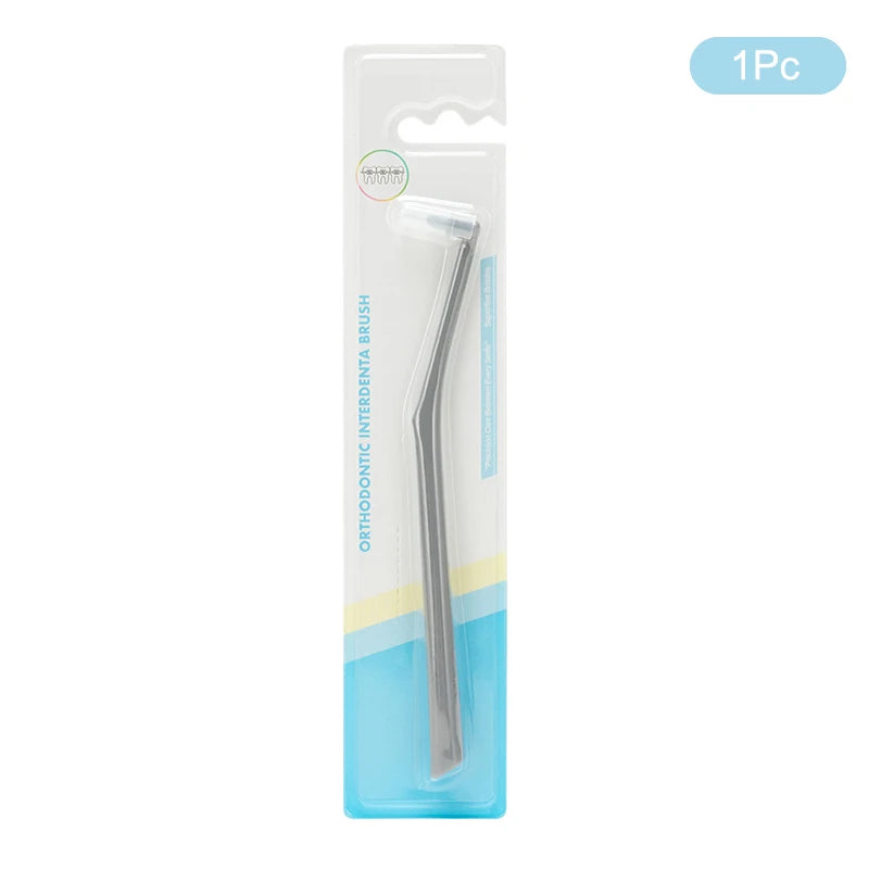 1 3 Interdental Brush Single-beam Soft Teeth Cleaning Toothbrush Oral Qme Gray 1pc