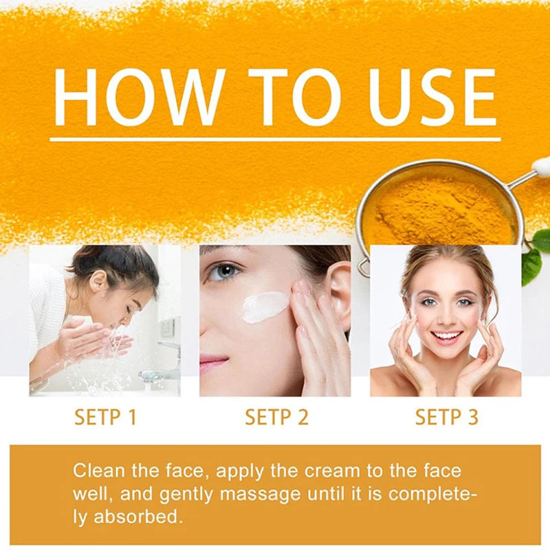 Turmeric Vitamin C Firming Face Cream Moisturizing Replenishing Water Qme