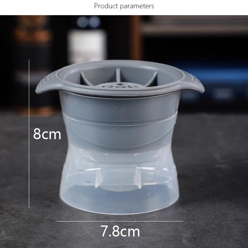Whiskey Round Large Ice Hockey Mold Maker Kitchen Spherical Silicone Qme