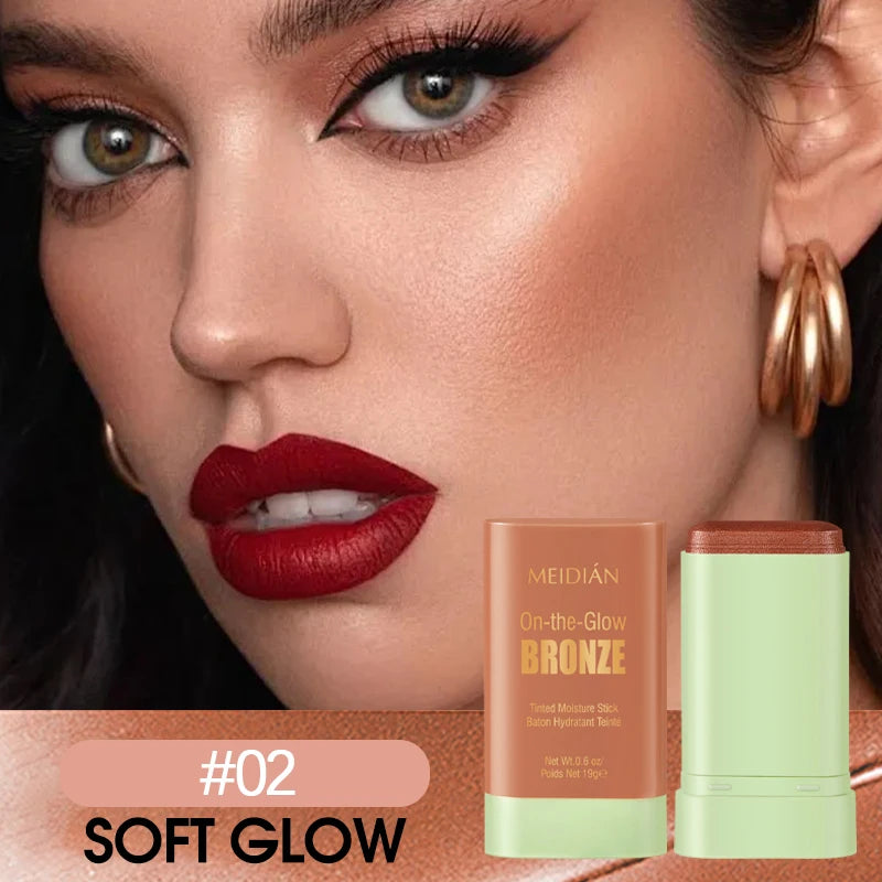 Durable Waterproof Powder Blusher Stick Vibrant Multi Options Rich Qme 02 SOFT GLOW