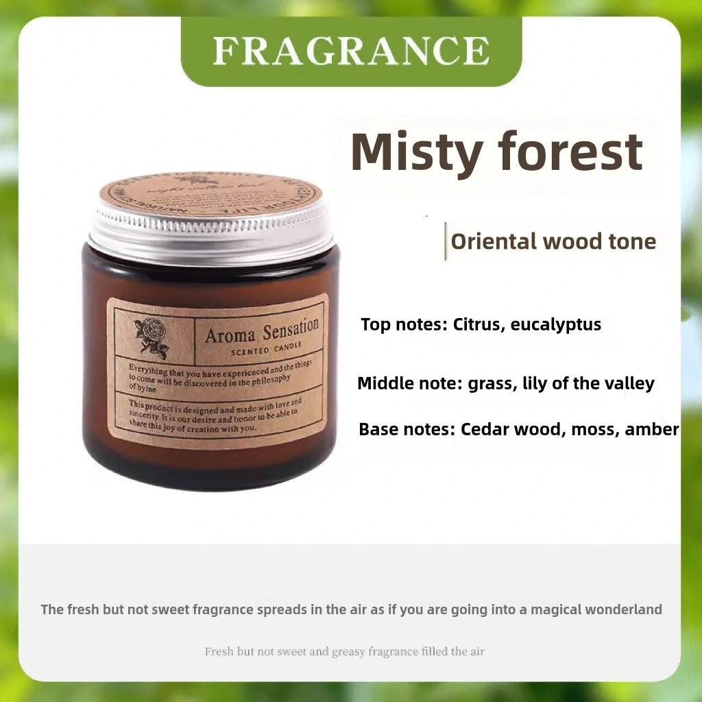 Scented Candles Smokeless Soy Candle Essential Oil Aromatic Candle Luxury Decoration Candle Wedding Gifts Party Home Decoration Qme Misty Forest