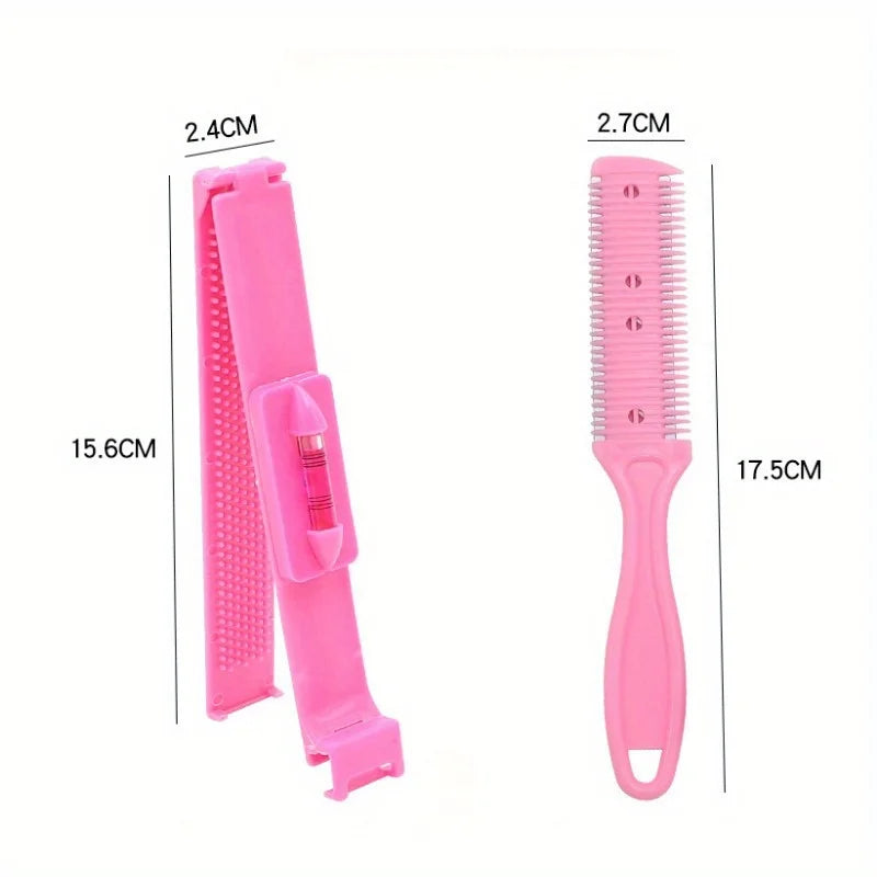 4Pcs DIY Hair Cutting Tool Set Straight Thinning Hair Scissors Hair Bangs Clip Hair Cutting Comb Household Barber Hairdressing Qme
